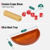 Proshine Craps Tabletop Game Set with 35 * 70" Rubber Layout Mat (Black) view 4