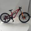 1:6 Ratio Mountain Bike Boys Toy DS Die-Cast Mini Fingertip Bicycle Model Desktop Decoration Ratio Model Downhill Alloy Bicycle Action Doll Cake Decoration Crafts (Red) view 1