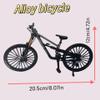 1:6 Ratio Mountain Bike Boys Toy DS Die-Cast Mini Fingertip Bicycle Model Desktop Decoration Ratio Model Downhill Alloy Bicycle Action Doll Cake Decoration Crafts (Red) view 3