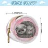 pnyoin Cat and Pink Lace Pacifier Case Pacifier Holder with Clip,Easily Attach to a Diaper Bag or Purse,2.95" in Diameter Portable Container Case Holds 2 Pacifiers view 2