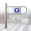 LURECAQING Spring-Loaded Safety Swing Gate, Maximum Single-Direction Opening Angle: 90, Access Manual Swing Gate Door, Stainless Steel revolving Door for one-Way Entry only(Silver) left-100 * 100cm view 1