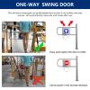 LURECAQING Spring-Loaded Safety Swing Gate, Maximum Single-Direction Opening Angle: 90, Access Manual Swing Gate Door, Stainless Steel revolving Door for one-Way Entry only(Silver) left-100 * 100cm view 2