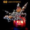 3D Metal Puzzle for Adults, 3D DIY Mechanical Lizard Model Kit, Articulated Steampunk Mechanical Animal Assembly Model with LED, Brain Teaser Puzzles for Stress Relief, Desk Decor for Adults, 1100PCS view 4