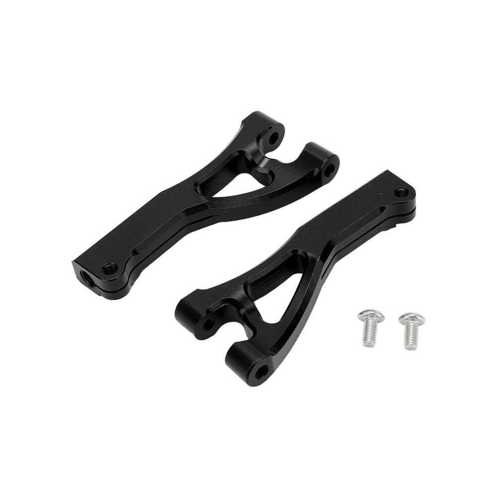 Aluminum Alloy Front Upper Suspension Arm Precision Designed Durable Hollow Structure for ARRMA 1/7 LIMITLESS INFRACTION 6S RC Cars 2Pcs Set (Black)