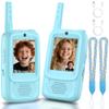 Video Walkie Talkies for Kids, 2 Pack Rechargeable Walkie Talkie with Screen, Long Range 2 Way Radio with 4 Voice Effect, Christmas Birthday Gift for Age 3-12 Boy Girl Indoor/Outdoor view 1