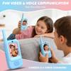Video Walkie Talkies for Kids, 2 Pack Rechargeable Walkie Talkie with Screen, Long Range 2 Way Radio with 4 Voice Effect, Christmas Birthday Gift for Age 3-12 Boy Girl Indoor/Outdoor view 2