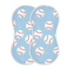 Emelivor Baseballs Balls Blue Print Muslin Burp Cloths for Baby Super Soft Baby Burp Cloths 4 Pack Absorbent Baby Washcloths Bibs Towel Spit Up Burping Rags for Newborn Boys Girls Babies view 2