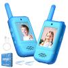 Video Walkie Talkies for Kids, Christmas Birthday Gifts Toys for Boys 3 4 5 6 7 8 Age, Kids Intercom with Video & 3 Voice EffectsIndoor Outdoor Toys Backyard, Camping, Hiking (Blue) view 1