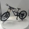 1:6 Ratio Mountain Bike Boys Toy DS Die-Cast Mini Fingertip Bicycle Model Desktop Decoration Ratio Model Downhill Alloy Bicycle Action Doll Cake Decoration Crafts (Grey) view 3