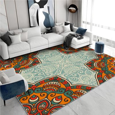 Retro Rug - European Nature 3x5 Rugs for Bedroom Living Room Low Pile Indoor Washable Bohemian Vintage Door Mat Non-Slip Soft Floor Carpet Pets Friendly Material Room Decor for Boys Girls A138