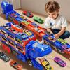 KIDORIX Dinosaur Truck Toy for Kids 3-7 T-Rex Carrier Transporter with 12 Mini Cars, Push-and-Go Ejector Launcher & Expandable 157cm Race Track, Storage Case, Birthday Gift for Boys & Girls view 4