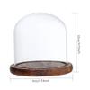 Vistnale Glass Display Dome|Glass Dome with Base Transparent 3.5x4.7inch Dustproof Retro Display Home Tabletop Coffee Shop Cloche for Flower Doll Figurine view 3
