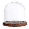 Vistnale Glass Display Dome|Glass Dome with Base Transparent 3.5x4.7inch Dustproof Retro Display Home Tabletop Coffee Shop Cloche for Flower Doll Figurine view 4