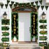 14 Pcs Reptile Birthday Party Decorations Swamp Lizard Snake Porch Banner Triangle Flag Welcome Reptile Yard Signs for Kids Reptile Themed Birthday Party Backdrop Photo Props Supplies Decor view 2