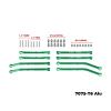 Aluminum 7075-T6 Alloy Front & Rear Link Set for Axial 1/30 SCX30 Ford Bronco AXI-2048 / Jeep Wrangler AXI-2261 Rock Crawler Upgrades - Green view 2