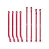 Aluminum 7075-T6 Alloy High-Clearance Upper & Lower Link Bar Set for Vanquish 1:10 H10 Optic Kit/Yokohama RTR/Sparco RTR Rock Crawler Upgrades - Red view 1