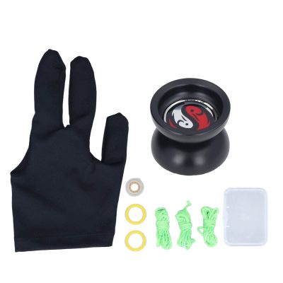 Alloy Yoyo Toy Professional High Performance Yoyo Ball with Glove Replacement Bearing for Kids Adults Competition Game Durable Alloy Material 5.3cm