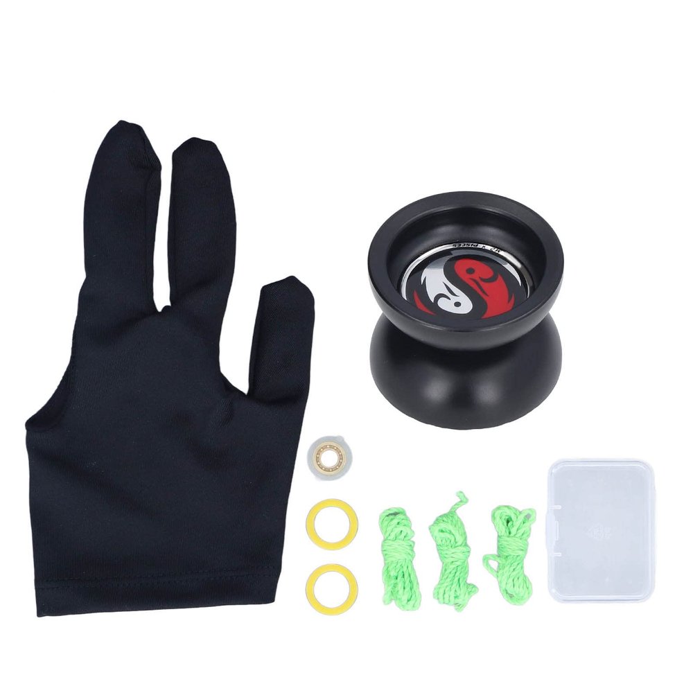 Alloy Yoyo Toy Professional High Performance Yoyo Ball with Glove Replacement Bearing for Kids Adults Competition Game Durable Alloy Material 5.3cm