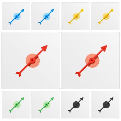 Gejoy 10 Pack Transparent Spinners Bulk for Classroom Clear Spinners Dry Erase Math Game with Rotating Arrow (Multicolor)