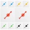 Gejoy 10 Pack Transparent Spinners Bulk for Classroom Clear Spinners Dry Erase Math Game with Rotating Arrow (Multicolor) view 1