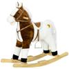 Soft Plush Rocking Horse with Realistic Sound Effects and Comfortable Saddle for Gentle Indoor Motion Play view 1