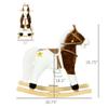 Soft Plush Rocking Horse with Realistic Sound Effects and Comfortable Saddle for Gentle Indoor Motion Play view 3