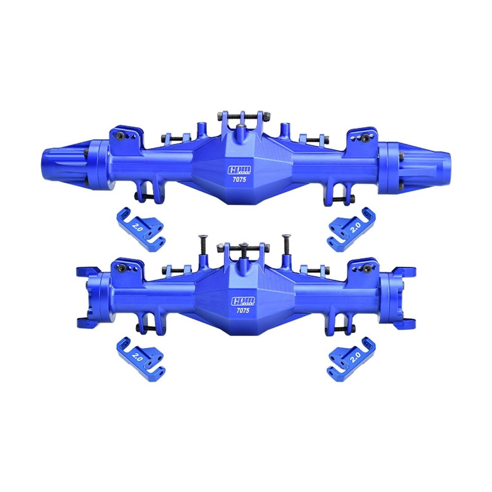 Aluminum 7075-T6 Alloy Quick Release Front & Rear Axle Housing Set for Losi 1:8 LMT 2.0/1:10 TLR Tuned LMT Monster Truck Upgrades - Blue