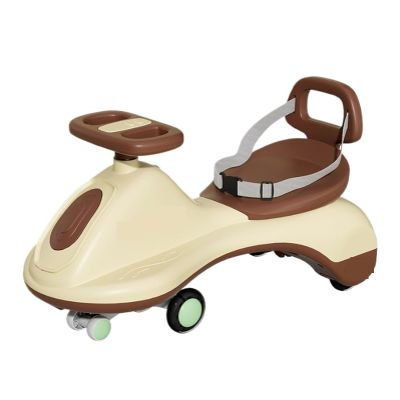 Wiggle Car for Kids Ride-on Toy with Storage Seat Silent Wheel Anti-Rollover, for Toddler Boys Girls(No Push Handle)