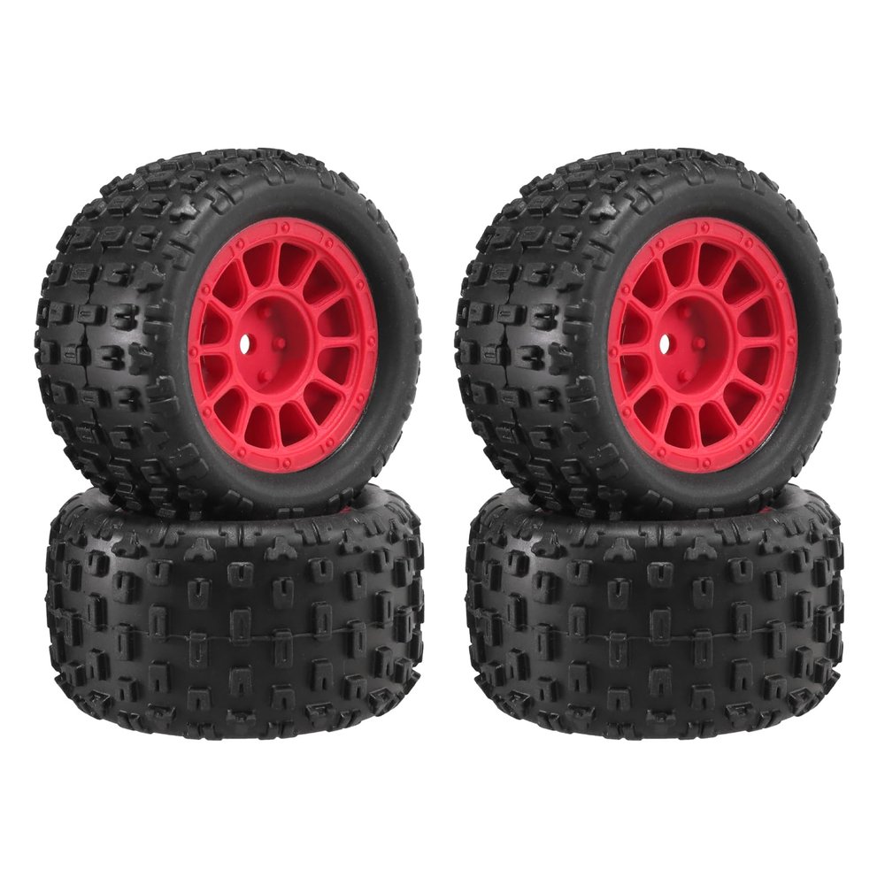 74mm Finished Large Foot tire Suitable for 1/16 1/18 Remote Control car Universal M-JX 16208 SCY16101 W-ltonys A959 ARR-MA(Red)