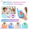 Video Walkie Talkies for Kids, Kids Walkie Talkies 2 Pack with 3 Voice Changers, Rechargeable Toy for 3-12 Year Old Boys Girls, 1000Ft Video Intercom for Camping Hiking Birthday Gift (Blue-Pink) view 3