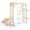Garvee 8-in-1 Indoor Jungle Gym Set with Slide Swing Monkey Bar Wooden Climbing Structure for Kids Ages 3-10 view 1