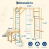 Garvee 8-in-1 Indoor Jungle Gym Set with Slide Swing Monkey Bar Wooden Climbing Structure for Kids Ages 3-10 view 3