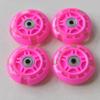 4-Pack Silent Replacement Wheels for Twist Cars 80 * 24mm Universal Size Front & Rear Wheels Wear-Resistant PU Wheels for Kids' Swing Cars (Pink) view 1