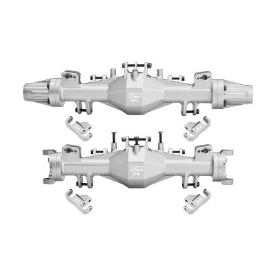 Aluminum 7075-T6 Alloy Quick Release Front & Rear Axle Housing Set for Losi 1:8 LMT 2.0/1:10 TLR Tuned LMT Monster Truck Upgrades - Silver