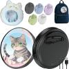 Digital Badge Pin,1.7 Inch Hd Digital Badges With Felt Pin Display Pouch, Bluetooth 6.0 For Customizable Photo Slideshow & Video Display (Black) view 1