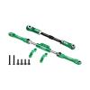 4140 Carbon Steel + Aluminum 7075-T6 Alloy Servo Link & Front Steering Link Set for Vanquish 1:10 H10 Optic Kit/Yokohama RTR/Sparco RTR Rock Crawler Upgrades - Green view 1