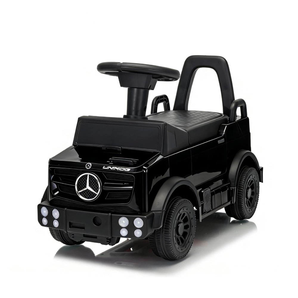 HEIMILI Mercedes-Benz Unimog Licensed Kids Push Car, Toddler Ride On Toy with Anti-Slip Wheels & Safety Bumper Guards, Foot to Floor Toy for Indoor & Outdoor Walker Car for Boys & Girls (Black)