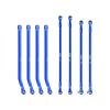 Aluminum 7075-T6 Alloy High-Clearance Upper & Lower Link Bar Set for Vanquish 1:10 H10 Optic Kit/Yokohama RTR/Sparco RTR Rock Crawler Upgrades - Blue view 1