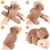 Kisangel Plush Capybara Slap Bracelet, Stuffed Animal Capybara Hugger Bracelet Soft Snap Party Favors for Stress Relief Toy view 4
