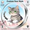 Digital Badge Pin,1.7 Inch Hd Digital Badges With Felt Pin Display Pouch, Bluetooth 6.0 For Customizable Photo Slideshow & Video Display (White) view 2