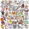 100 Pcs Funny Animal Stickers for Kids Teens - Cute Waterproof Vinyl Meme Decals, Bulk Assorted Pack for Water Bottles, Classroom Rewards, Party Favors view 2