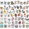 100 Pcs Funny Animal Stickers for Kids Teens - Cute Waterproof Vinyl Meme Decals, Bulk Assorted Pack for Water Bottles, Classroom Rewards, Party Favors view 3