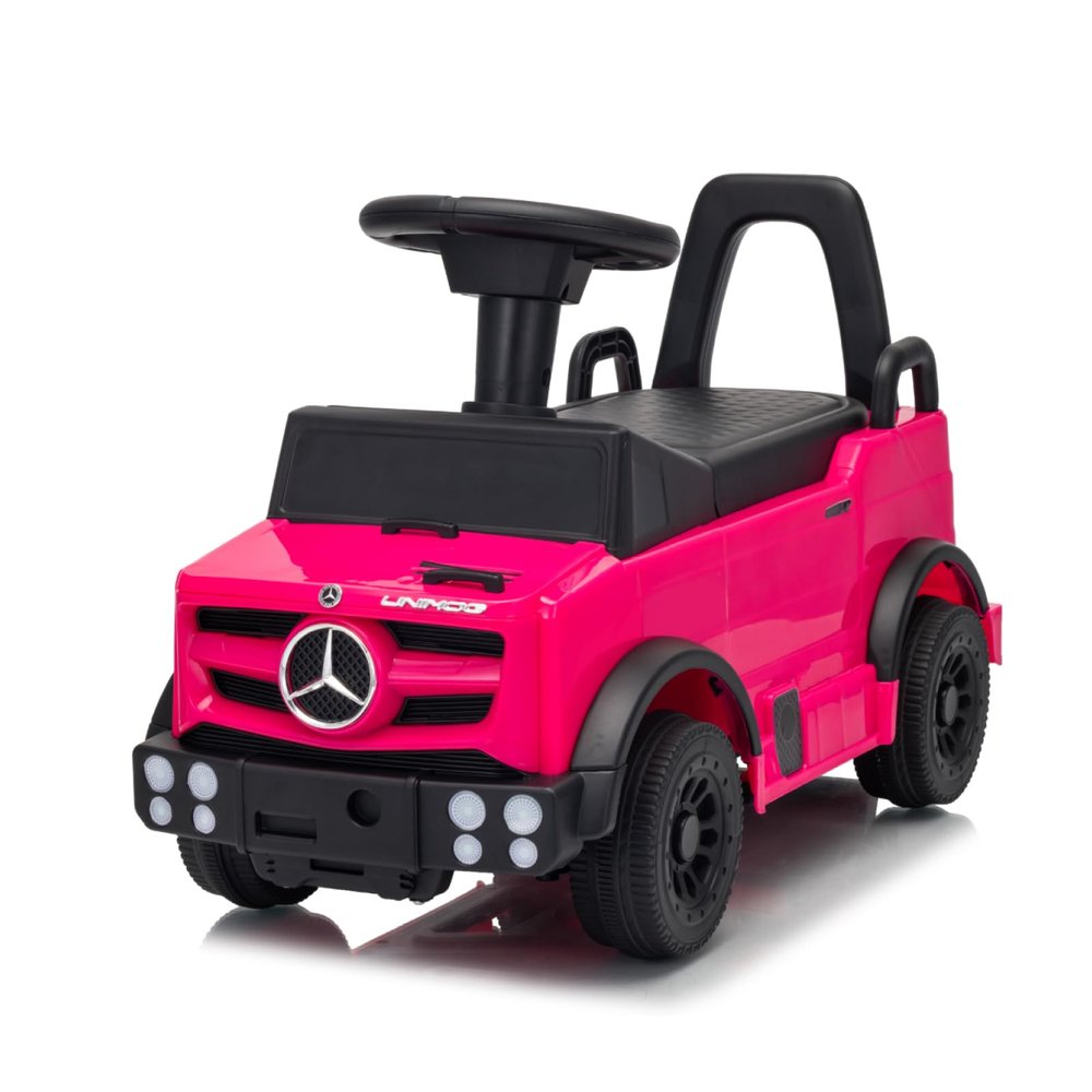 HEIMILI Kids Push Car, Mercedes-Benz Unimog Licensed Ride-On Toy with Anti-Slip Wheels & Bumper Guards for Safe Indoor/Outdoor Play (Pink)