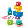 Hape Montessori Stacking Blocks - 10 Pcs Geometric Shapes & 16 Challenge Cards, Multi-Sensory STEM Toy for Toddlers 1-5, Develops Fine Motor Skills & Spatial Thinking, Silicone, Wood & Plastic view 1