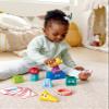 Hape Montessori Stacking Blocks - 10 Pcs Geometric Shapes & 16 Challenge Cards, Multi-Sensory STEM Toy for Toddlers 1-5, Develops Fine Motor Skills & Spatial Thinking, Silicone, Wood & Plastic view 3