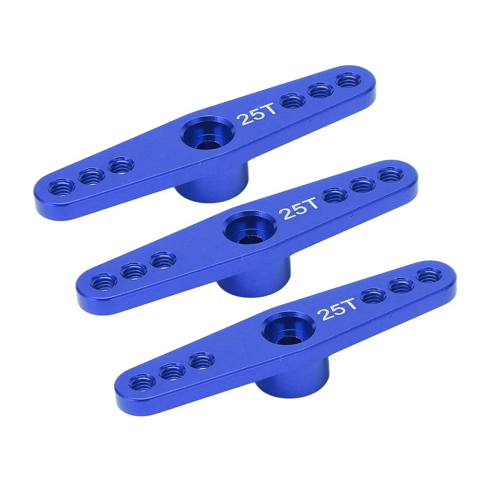 Alomejor Helmet Side Rail Aluminum Alloy RC Servo Arm Horn 25T Metal Servo Arm, ARC Helmet Mount Rail ABS Replacement RC Horn for Outdoor Activities Automotive Gun Racks (Blue)