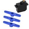 Alomejor Helmet Side Rail Aluminum Alloy RC Servo Arm Horn 25T Metal Servo Arm, ARC Helmet Mount Rail ABS Replacement RC Horn for Outdoor Activities Automotive Gun Racks (Blue) view 2
