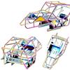 TCRC Colorful Electroplating Metal Roll Cage Body Shell with Aluminum LED Lamp Holder for 1/18 TRX4M Defender Bronco Crawler Truck Upgrade view 2