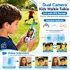 Upgraded Video Walkie Talkies for Kids, Dual Camera Long Range for Selfie & Discovery, Rechargeable 2-Way Radios for Camping Hiking & Backyard, Indoor Outdoor Toys Gifts for Age 3-12 Boys Girls view 3