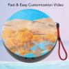Zunate 2.7 Inch 3D Crystal Ball Video Player, Memory Sphere Lamp with Touch Control, Rechargeable Electronic Keepsake Display Video Sphere Orb Digital Player for Anniversary (Black) view 2